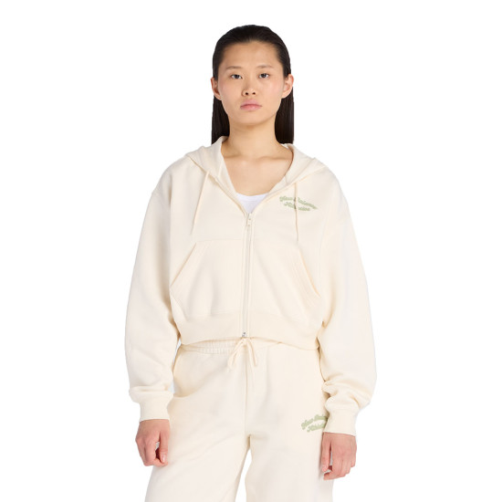 New Balance Γυναικεία ζακέτα Linear Heritage Fleece Full Zip
